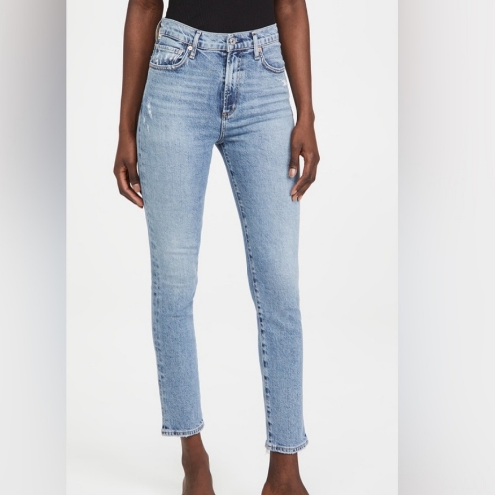 Citizens of Humanity Olivia High Rise Slim Ankle Distressed Jeans 29